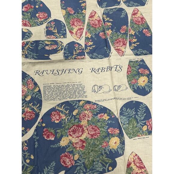 Ravishing Rabbits, Fabric Panel, Sewing Supply, Craft Project, ~ 250811-WH 490 - Picture 3 of 4
